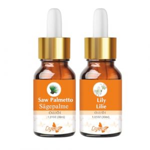 Crysalis Combo d'huile : Saw Palmetto (Serenoa repens) - 30 ml/1,01 Fl oz & Lily (Lilium Auratum) Oil - 30 ml/1,01 fl oz (24x7healthstore, neuf)