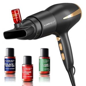 Lumineo 5-in-1 s&egrave;che-cheveux professionnel avec ionisation et diffuseur de s&eacute;rum capillaire, 2400 W + fer &agrave; boucler +s&egrave;che-cheveux avec bouton de refroidissement, 3 pcs. Set de s&eacute;rum capillaire incl. (Lumineo, neuf)