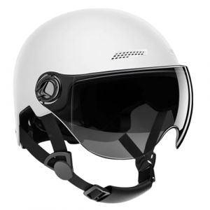 Casque Trottinette Electrique Adulte - Casque Vélo Visière Électrique | Casque Velo VTT Homme Femme | Vélo Casquette Doublure Amovible Respirante pour Vélo Moto (Yajimsa, neuf)
