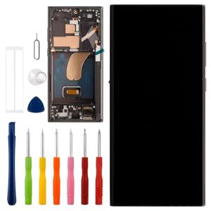Vvsialeek &Eacute;cran tactile LCD de rechange compatible avec Galaxy S23 Ultra [6,8"] SM-S918B, SM-S918B/DS, SM-S918U, SM-S918U1 avec fonction d'empreintes digitales Toolkit (Smartphone-accessories, neuf)