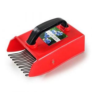 GUGULUZA Peigne &agrave; Myrtilles, Fruits Ramasse Baies en Plastique avec Peigne M&eacute;tallique, 24 x 14 cm (Noir-Rouge) (hmk international, neuf)