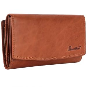 Benthill Femme Portefeuille Grand en Cuir v&eacute;ritable | Grand Porte Monnaie XXL avec Protection RFID | Portefeuille avec de Nombreuses Poches pour Cartes, bo&icirc;te Cadeau Incluse, Color:Marron (Benthill, neuf)