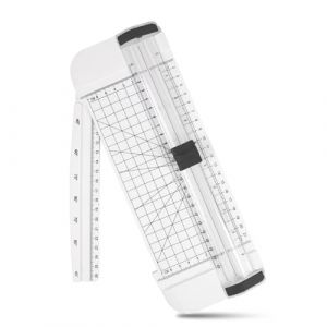 ZEPIQOR Massicot, A4, Coupe Papier, massicot, decoupe papier, Guillotine, pour Home, Verrouillage automatique, avec règle d'extension, pour le papier, les photos, les coupons et les étiquettes (CHECK APIR LTD, neuf)