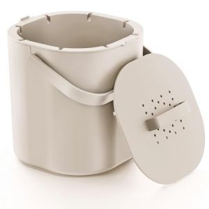 PTMS&reg; Poubelle Compost Cuisine 6L - Seau &agrave; Compost avec Filtre &agrave; Charbon Actif et Couvercle &agrave; accrocher - composteur Cuisine Anti-Odeur, Lavable au Lave-Vaisselle, avec Grille int&eacute;rieure (PTMS_ITA, neuf)