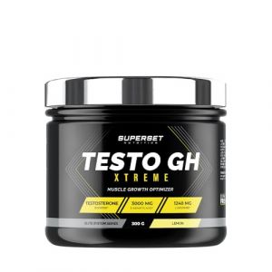 Superset Nutrition | Testo Gh Xtreme (300g) | Boosters de GH | Booster naturel de testost&eacute;rone et GH hautement concentr&eacute; - Citron (FITADIUM, neuf)
