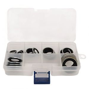 30 Pièces Joints d'Étanchéité pour Climatisation, Jeu de Bagues d'Étanchéité, Kit de Joint de Compresseur AC avec Boîte de Rangement Transparente, Universel Portable Léger pour (Entatial, neuf)