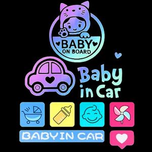 Autocollant Voiture Bébé à Bord Sticker VinyleAutocollant Voiture,Étanche, Réfléchissant la Nuit （ Sticker 0705 ） (HUIXIAN, neuf)