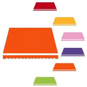 YHDMDQ 2/3/4/5/6/7m Tissu De Remplacement pour Auvent Manuel Rétractable, Toile De Remplacement pour Abri Pare-Soleil, Tissu De Rechange pour Store Banne De Balcon(Orange,2.5x2m/8x6.5ft) (Zhao Cong's Shop, neuf)