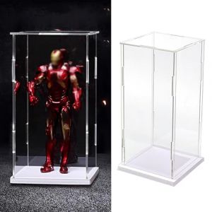 Vitrine pour Collection Vitrine en Acrylique Transparent de 15/40/50/60 Cm de Haut, Bo&icirc;te Transparente Anti-poussi&egrave;re, Cube de Rangement pour Poup&eacute;es et Objets Artisanaux, Vitrine de Bureau pour Objet (telaikairui, neuf)