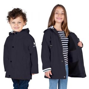 Breizh Ocean - Ciré imperméable Artic Enfant - Intérieur Polaire - Capuche rayée - Mixte, garçon ou Fille - 1 an au 14 Ans (BREIZH OCEAN, neuf)