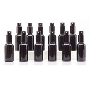 YIZHAO Flacon Spray Vide 30ml, Noir Bouteille Spray Verre, avec Brouillard de Pulverisateur Fine, pour Huiles Essentielles, Aromathérapie, Parfums, Nettoyage, Voyage, Pharmacie – 18Pcs (One Trillion Network, neuf)