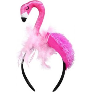 CARMELIT Serre-tête flamant rose mignon, chapeau de flamant rose créatif, costume de flamant rose pour femme (Fast Media Ships From USA, neuf)