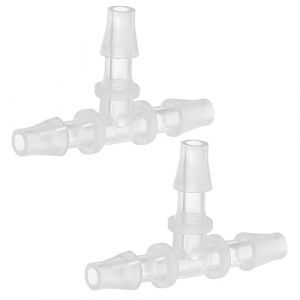 PATIKIL Raccord en T en Plastique de 3/16", 2 Pièces, Égal en Forme de T, Raccord de Jonction en 3 Voies, en Barbillon pour Tuyau d'air, d'eau, de Carburant, Transparent (PATIKIL UK, neuf)
