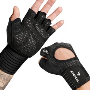 ATERCEL Gants de fitness pour homme et femme - Gants d'entra&icirc;nement - Sangle de poignet - Gants pour crossfit, halt&eacute;rophilie, gym (Atercel, neuf)