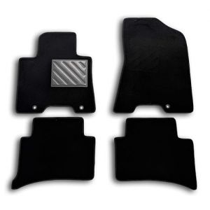 Tapis de Sol pour Hyundai Tucson III &agrave; partir de 2015 - sur Mesure, antid&eacute;rapant, Talonnette en Caoutchouc renforc&eacute; et Boutons de Fixation, Noir (MTC Automotive, neuf)