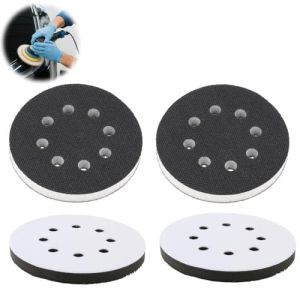 2 Pi&egrave;ces Tampon Interface 125mm &agrave; 8 Trous en Mousse Souple pour Rondes, Tampons de Polissage de 125 mm, Tampon Interface en &Eacute;ponge, pour Disques de Pon&ccedil;age et Assiettes de Polissage (ZGTX, neuf)