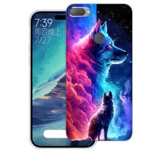 WUACYEAMING Coque pour HTC Desire 12 Plus Pouces,Anti-Jaunissement &Eacute;tui de Protection Antichoc,Motif &Eacute;tui Finition Premium Silicone Housse Cover TPU Transparente-(Le Loup) (WUACYEAMING, neuf)