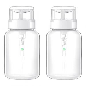 2 Pi&egrave;ces Flacon Pompe Vide 200ml pour Dissolvant de Vernis &agrave; Ongles Distributeur Flacon Pompe Bouteille &agrave; Pompe Vide pour D&eacute;maquillant (sincerek, neuf)