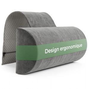 Well B4 Appuie Tete Voiture, Coussins de dou avec contrepoids, 100% Mousse &agrave; m&eacute;moire de Forme, taie d'oreiller Lavable, Coussin Boudin, cale Nuque, Rouleau li&egrave;ge, Coussin Chaise Gamer, Neck Pillow (Well B4 GmbH, neuf)