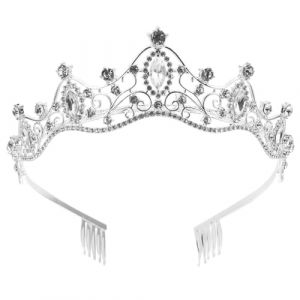 Beavorty Couronne De Mari&eacute;e Avec -t&ecirc;te Pour Mariage Accessoires De Cheveux Pour Femme Diad&egrave;me Brillant Pour F&ecirc;te (T Innovation&middot;HX, neuf)