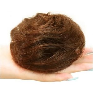 Faux chignon, cheveux port&eacute;s en chignon ou en bobine, chignon &eacute;bouriff&eacute;, 1 pi&egrave;ce de cheveux en d&eacute;sordre, chouchou synth&eacute;tique, chignon en forme de beignet, chouchou avec &eacute;lastique en caoutchouc for fe (HLQLHSGZ, neuf)