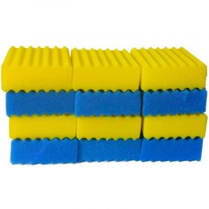 kychenBase CBF-350C Mousse filtrante Bassin – Mousse filtrante pour Filtre Bassin, Médias filtrants de Remplacement (6 x Bleu Grossier & 6 x Jaune Fin) (kychenBase, neuf)