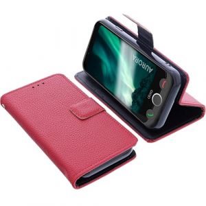 foto-kontor &Eacute;tui Compatible avec Doro Aurora A10 / A11 Protection Book Style Case Housse Portefeuille pour t&eacute;l&eacute;phone Smartphone Coque &agrave; Rabat Support Pochette Rouge (Foto-Kontor, neuf)