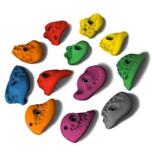 ALPIDEX 12 Prises d'escalade L | Prises d'Anse | Surfaces Structur&eacute;es | Taille L | Profondeur Moyenne | Pierres Escalade | Diff&eacute;rentes Formes Couleurs | Poign&eacute;es Escalade - Couleur m&eacute;lang&eacute;e (BB Sport, neuf)