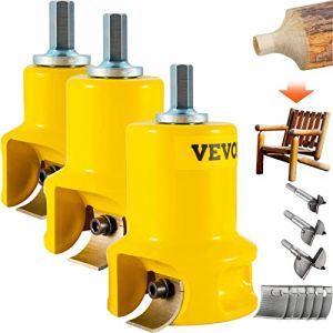 VEVOR Embouts à Tenonner 25,4 mm 38 mm et 50,8 mm Tenons à Épaules Coniques en Aluminium et Acier Solide Lames Courbées Kit de Démarrage pour Construction des Meubles en Bois Bricolage à la Maison (VEVOR Shop FR, neuf)