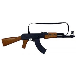Fusil d'assaut Noir Militaire 8 Coups - Metal/Plastique - 72,5 x 23 x 5 cm - mitraillette Soldat, swat, Police - Jouet Enfant (cavernedesjouets, neuf)