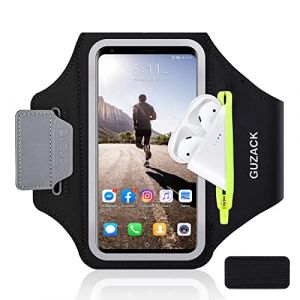 Brassard de Sport avec Poche Écouteur, Brassard Telephone Sport pour iPhone 16 Pro Max/15 Pro/14 Pro Max/13 Pro/12 Pro Max/11 Pro Porte Telephone Sport Running Jusqu'à 6.9" (TaiCita Direct, neuf)