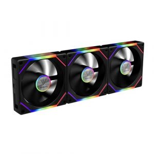 GAMDIAS Ventilateurs ARGB PC 120 mm, ventilateur de boîtier d'ordinateur, connexion en chaîne de marguerite, double éclairage miroir infini, pale de ventilateur remplaçable pour flux d'air inversé, (GAMDIAS, neuf)