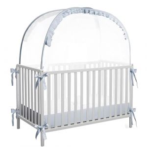 Tente de berceau, housse de lit pop-up en maille respirante, 70 x 130 x 140 cm, protection de lit des tout-petits pour chambre d'enfant, chambre, voyage, &eacute;cole, s&eacute;curit&eacute; des pour emp&ecirc;cher b&eacute;b&eacute; (BurLAn, neuf)