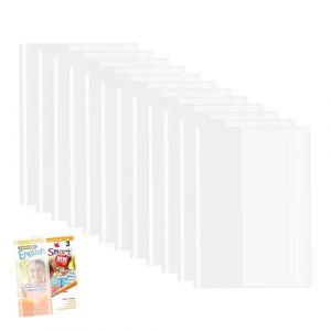 12 Pi&egrave;ces Couverture Livre Plastique, Prot&egrave;ge Cahier Transparent A4 Protege Livre &eacute;paississement avec Bande Adh&eacute;sive R&eacute;glable Scolaire Protection Livre pour L&eacute;cole Maison Bureau Livre Cahier (Puzhuqikeji, neuf)
