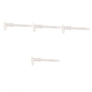 Beavorty 4 Pièces règle de tatouage des sourcils règle à double échelle pour les sourcils règle coulissante fourniture de maquillage étriers à sourcils règle de mesure Plastique blanche (T Innovation·HX, neuf)