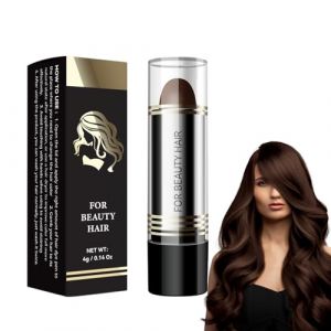 Bâton de teinture pour cheveux, bâton de couleur, bâton de teinture temporaire pour cheveux, bâton de retouche instantanée, bâton de maquillage imperméable temporaire, marron foncé 1 (QunF-EU, neuf)