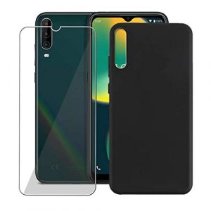 CXKJ Coque pour Wiko View 4 (6.52 Pouce) + Verre tremp&eacute; Protection &eacute;cran, Ultra Fin Silicone TPU Bumper Noir Housse Etui de Protection Antichoc Cover Case，9H Duret&eacute; Glass Film - Noir (YICHUANGXING STORE, neuf)