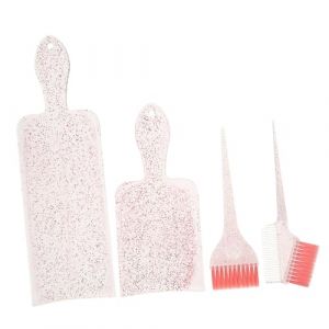 Veemoon Kit Coloration Cheveux 4 Pi&egrave;ces Kit M&egrave;ches Cheveux Planche Aluminium Peigne Palette Brosse Surligneur Pour M&egrave;ches Salon Maison (Quiet Window, neuf)