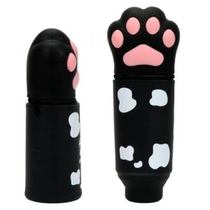 Trousse Chat en Silicone Noir, Trousse Kawaii Fille, Trousse Ecole 2 en 1, Trousse Crayon en Griffes de Chat, Trousse Scolaire Grande Capacit&eacute;, Trousse Stylo comme Cadeau de Saison Scolaire Enfants (WEIMEIYING, neuf)