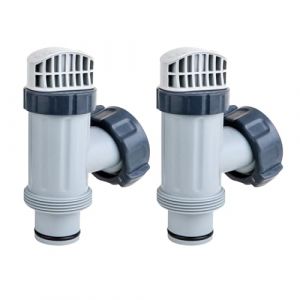 Lergas Lot de 2 accessoires de piscine - Valves à piston pour piscine Intex - Vanne d'arrêt - Compatible avec pompe de filtration Intex 28635EG 28633EG et tuyau de piscine - Pièces de rechange pour (Lergas EU, neuf)