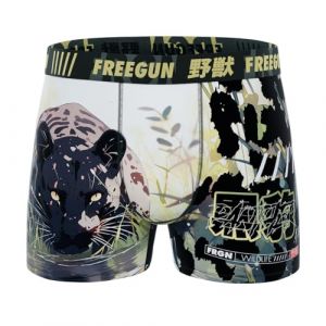 FREEGUN Boxer Homme Microfibre Léopard Panthère (XXL, A79) (Boxer homme, neuf)