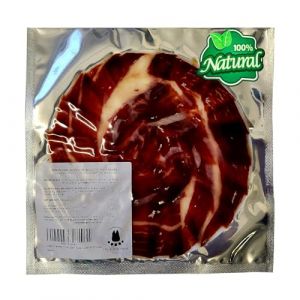 Jambon 100% Iberique BELLOTA Pata Negra et 100% naturel Tranche a Couteau et Affiné 36+ Mois - 100 grammes Jambon PATA NEGRA De porcs ibériques nourris avec des glands - Jambon Espagnol en Tranches (The Black Hoof, neuf)