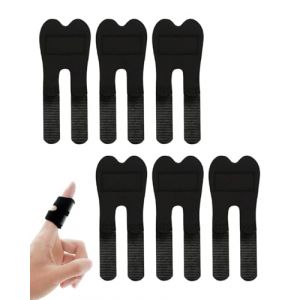 HUVZOR Attelle Doigt-6 PCS Attelle Pouce R&eacute;glable pour Arthrite Doigt &agrave; Ressaut Fracture Attelle de Doigt Majeur Annulaire Petit Orth&egrave;ses de Doigt avec Barre M&eacute;tallique (Volumetech OU, neuf)