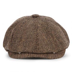 KeepSa Gavroche Casquette Baker Boy Hat Flat Caps - 8 Panel Peaky Herringbone Tweed Gatsby Hat Ivy Irish Cap pour Hommes et Femmes (Charmylo, neuf)