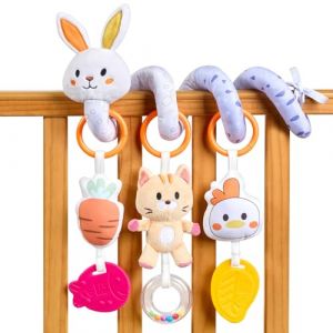 TUMAMA KIDS Spirale d'activité bébé, Jouet Bebe 0 3 6 Mois, Cadeau Naissance, Poussette Bebe Jouet Fille, Jouet Voiture Bebe - Lapin (AoShuo, neuf)