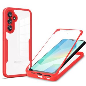 Orgsty Coque pour Samsung Galaxy A16 4G/5G, Silicone Souple Coque avec Protection &eacute;cran et Protecteur Cam&eacute;ra Int&eacute;grale &Eacute;tui Housse 360&deg; Protection Antichoc &Eacute;tui pour Redmi Note 13 5G, Rouge (Orgstyle, neuf)