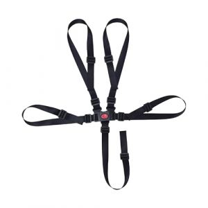 Harnais Chaise Haute B&eacute;b&eacute; 5 Points, Sangle de S&eacute;curit&eacute; pour Chaise Haute, harnais de S&eacute;curit&eacute; R&eacute;glable Universelle, Compatible Poussette et Chaise Haute, Noir (PengXinDianZi, neuf)