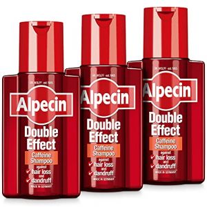 Alpecin Double Effect Shampooing 3 x 200 ml | Shampooing anti-pelliculaire et naturel pour la pousse des cheveux | Energizer pour cheveux forts | Soin des cheveux pour homme fabriqué en Allemagne (Direct Care ltd, neuf)