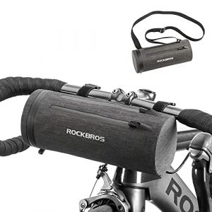 ROCKBROS Sacoche de Guidon de V&eacute;lo 2L100% &Eacute;tanche Rigide avec Bandouli&egrave;re de Sac Longeur de 24,5cm (ROCKBROS Europe, neuf)