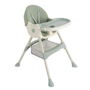 Chaise Haute B&eacute;b&eacute;, Pliante R&eacute;glable, Ergonomique, Ultra Compacte Et L&eacute;g&egrave;re, Tablette Amovible, Chaise Enfant, Convient Aux Enfants Ag&eacute;s 6 Mois 3 Ans Et Pesant Moins 10 Kg (ZHNEXUEHH, neuf)